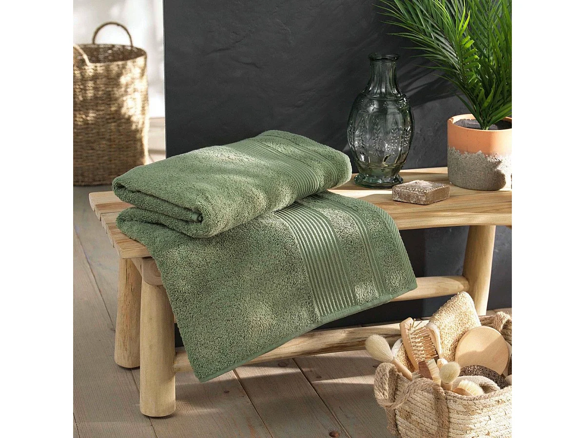 Drap de Bain "Tendresse" 90x150cm Fougère