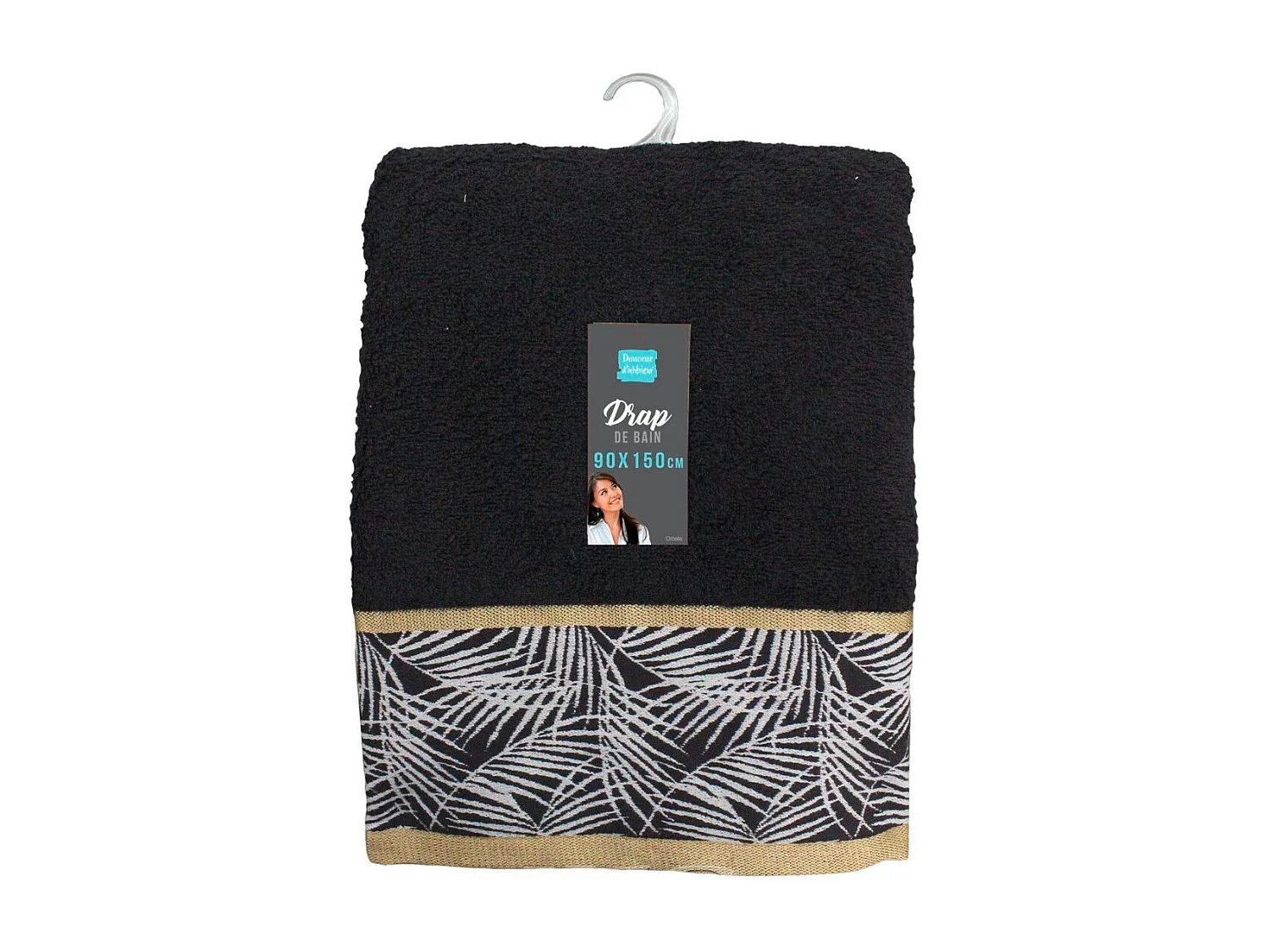 Drap de Bain "Orbella" 90x150cm Noir