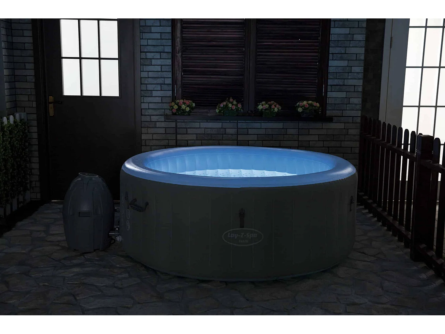 Spa Gonflable Bestway Lay-Z-Spa Ibiza pour 4-6 Personnes Carré