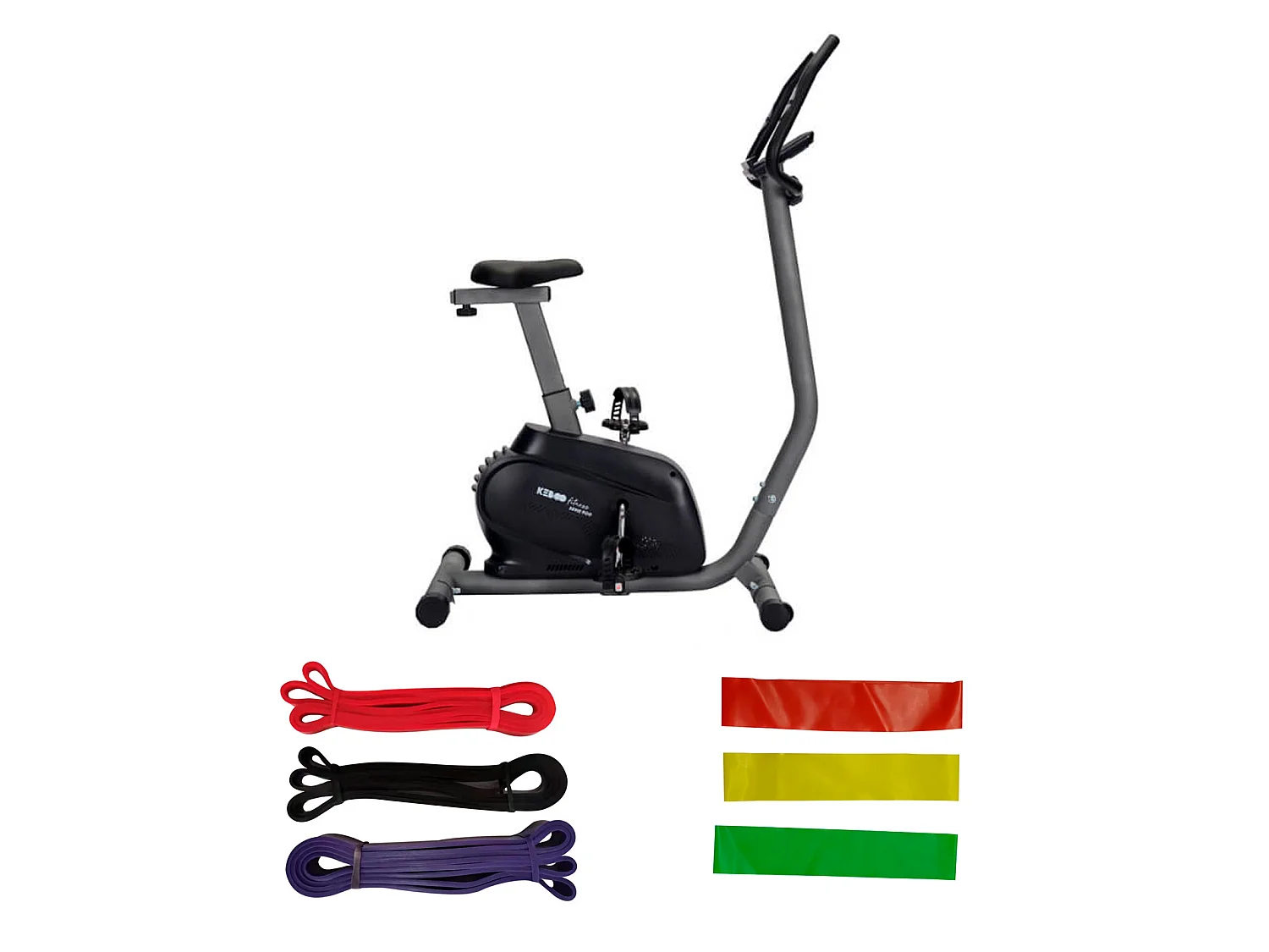 Pack Bicicleta Estática Keboo Serie 900 98x51x132 cm 16 Velocidades y 6 Bandas Elásticas Diferentes Niveles Entrenamiento