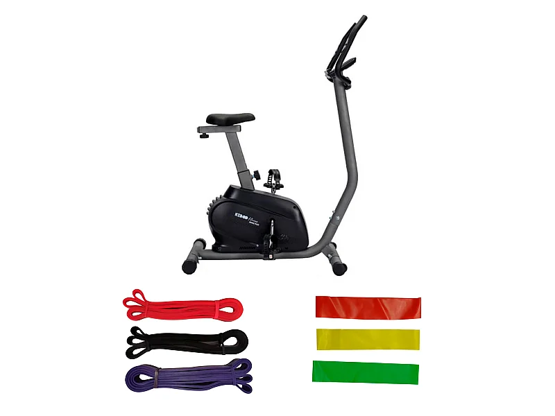 Pack Bicicleta Estática Keboo Serie 900 98x51x132 cm 16 Velocidades y 6 Bandas Elásticas Diferentes Niveles Entrenamiento