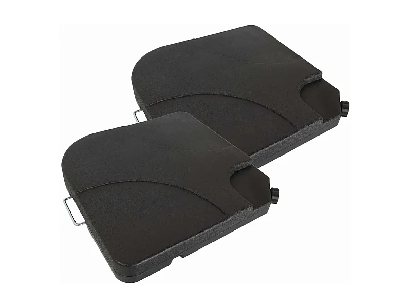 Conjunto 2 Bases de Parasol Chillvert  50x50x6 cm Fabricado en Resina de Alta Calidad y Resistencia Color Negro