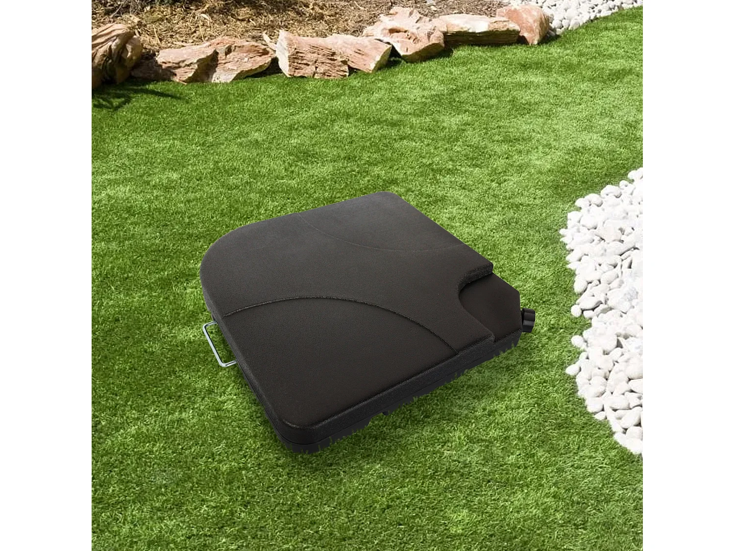 Base para Parasol de Jardín Chillvert Rellenable 50x50x6 cm