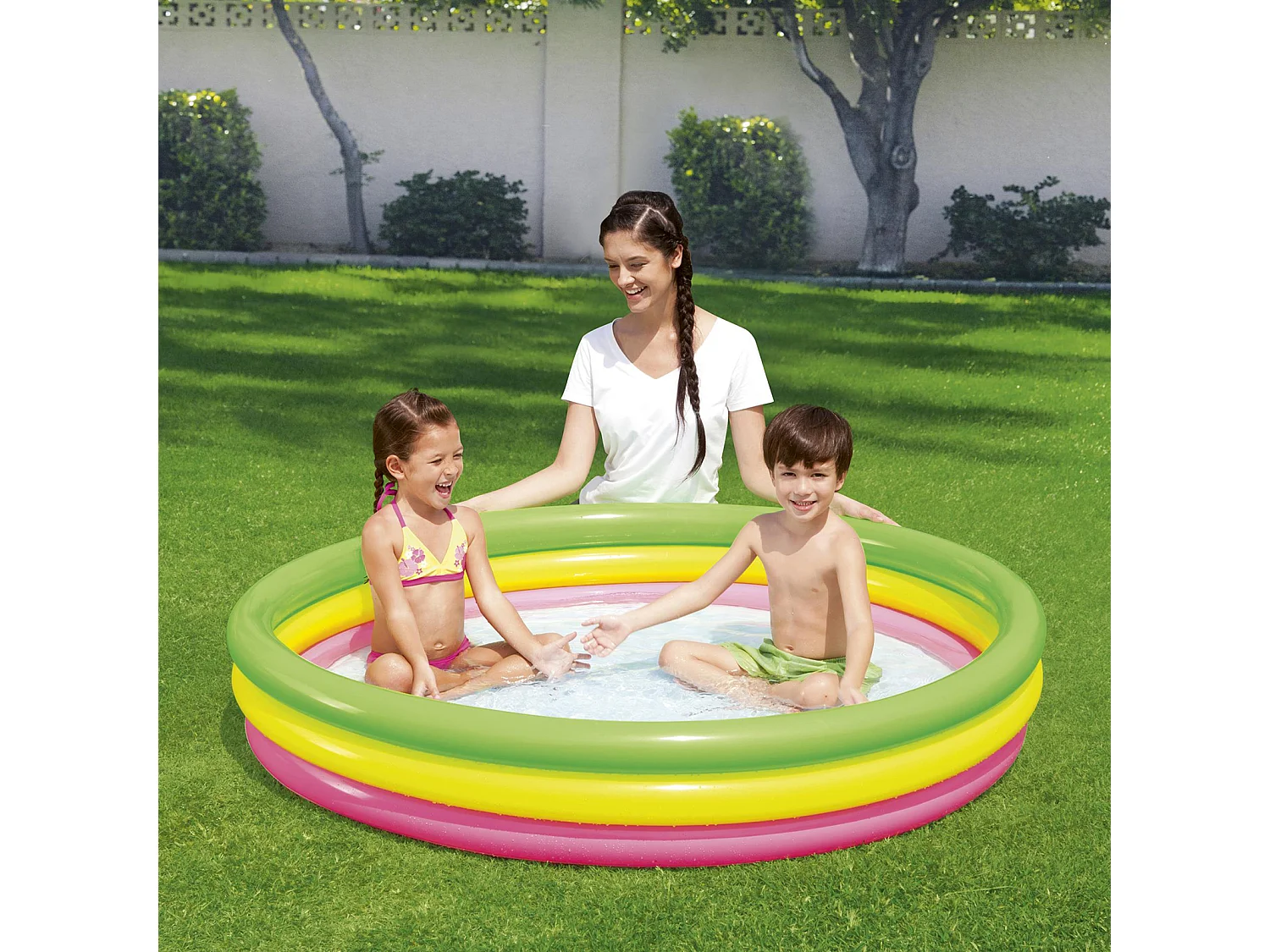 Piscina Hinchable Autoportante Infantil Bestway 152x30 cm Diseño Play Summer Rápida Instalación Edad Mayores de 2 Años
