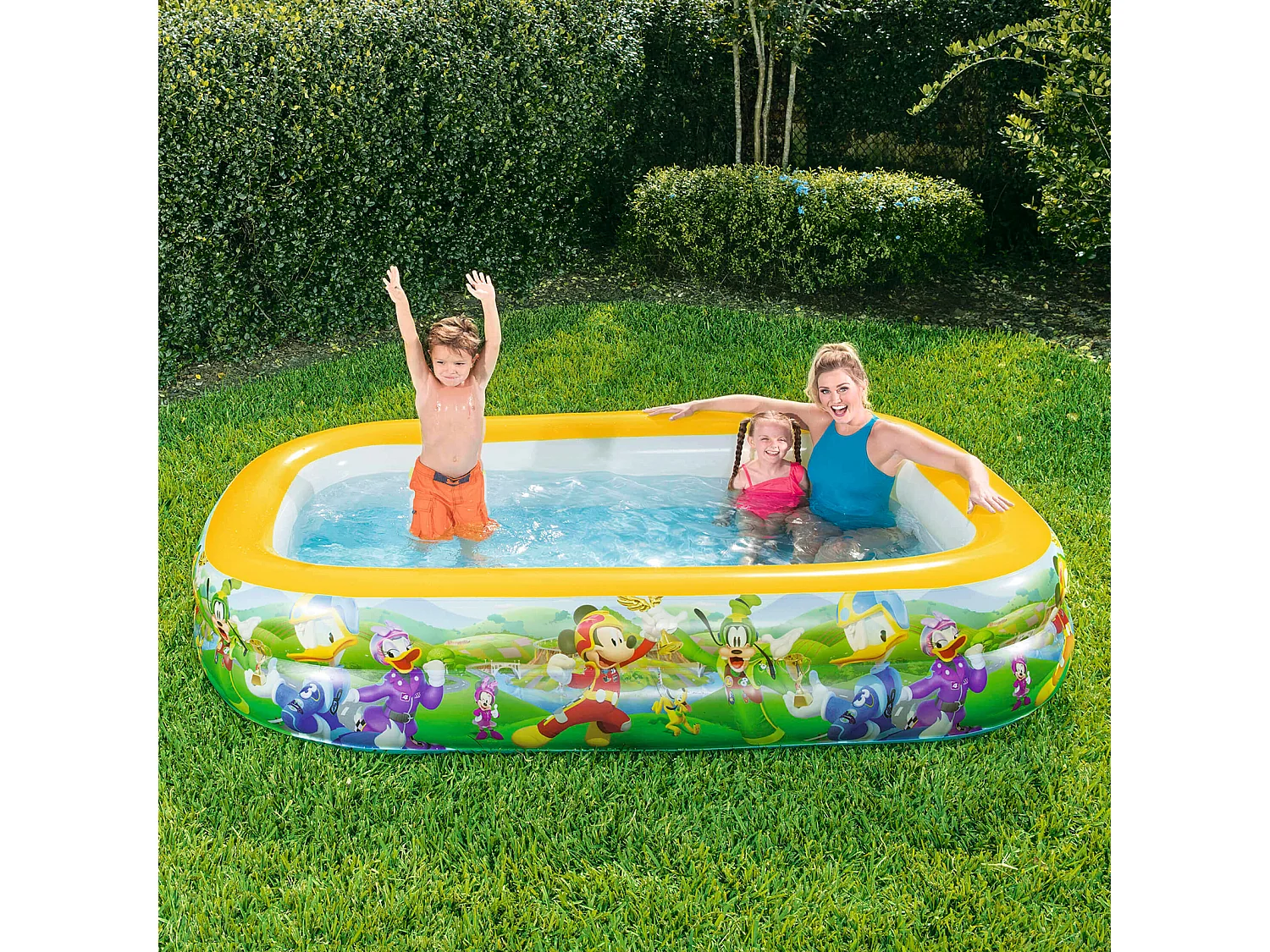 Piscina Hinchable Autoportante Infantil Bestway 262x175x51 cm Diseño Mickey and the Roadster Racers Family Rápida Instalación