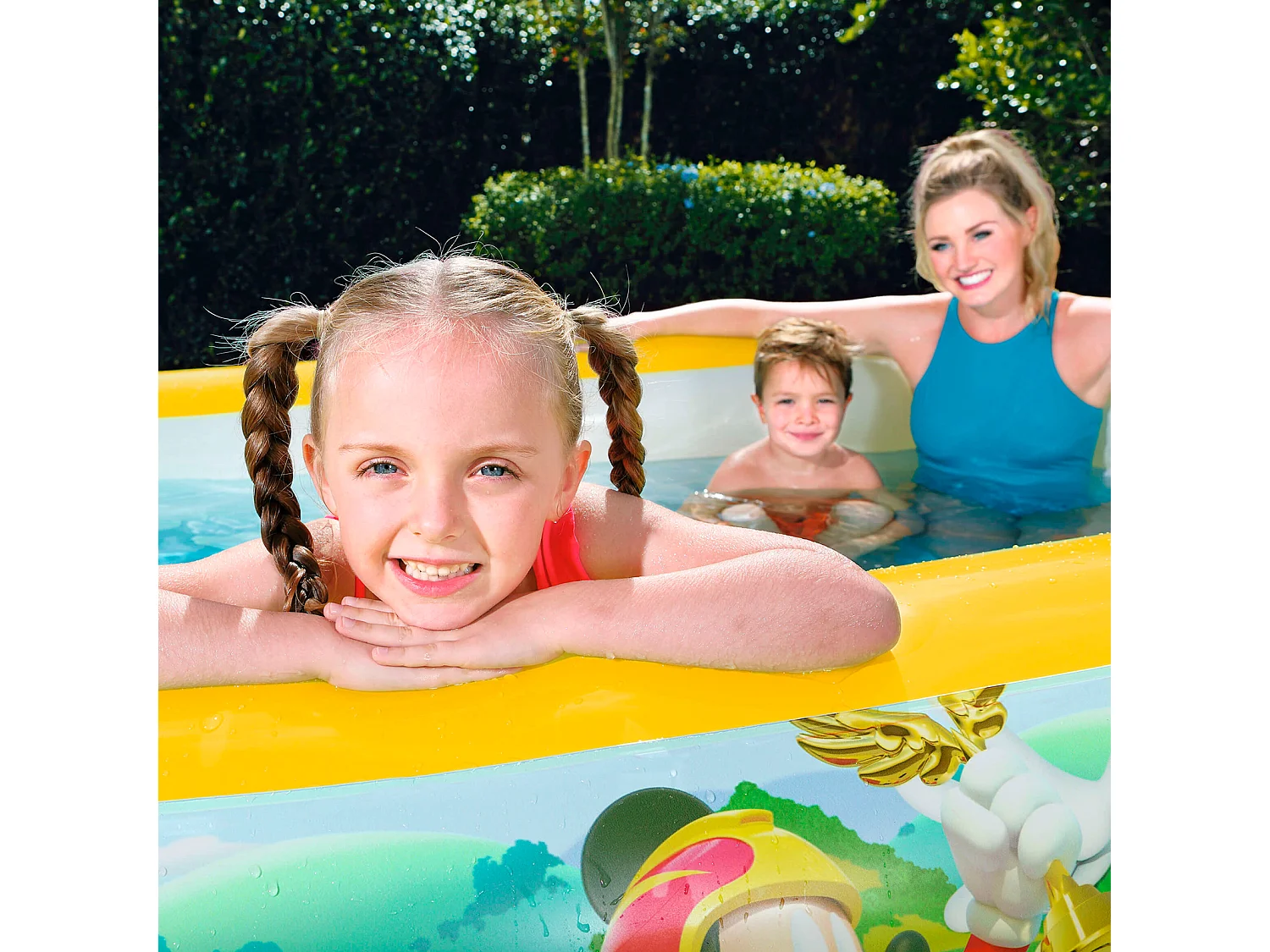 Piscina Hinchable Autoportante Infantil Bestway 262x175x51 cm Diseño Mickey and the Roadster Racers Family Rápida Instalación