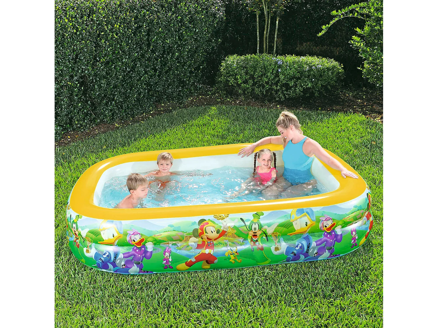 Piscine Gonflable pour Enfants Bestway Mickey and the Roadster Racers Family 262 x 175 x 51 cm
