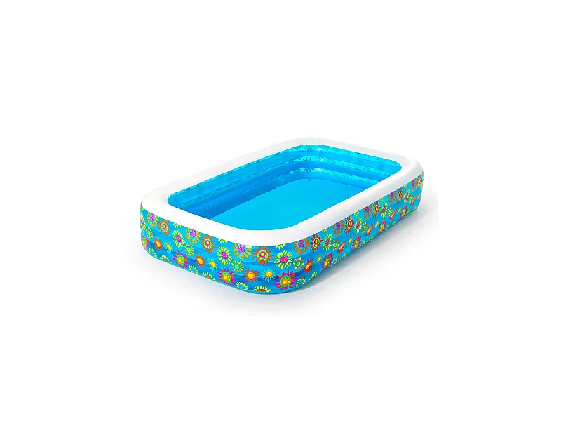Piscine Gonflable Pour Enfants Bestway Rectangulaire Fleurs 305x183x56 cm