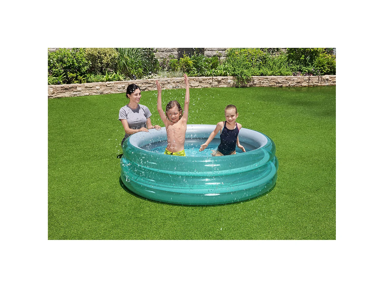 Piscine Gonflable pour Enfants Bestway Big Metallic 3-Ring Pool 170x53 cm