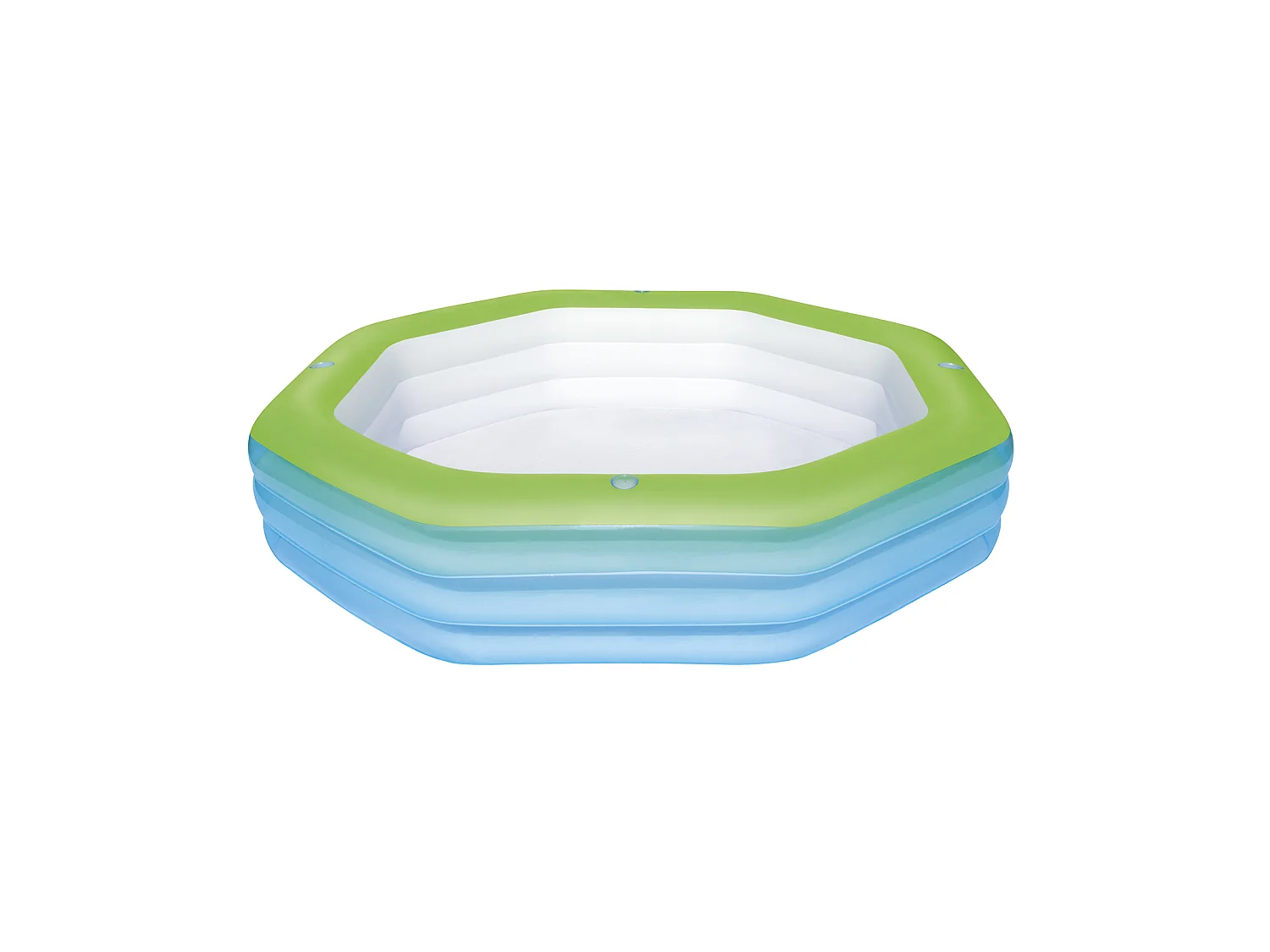 Piscina Hinchable Autoportante Infantil Bestway 250x250x51 cm 4 Posavasos Diseño Deluxe Octagon Family Rápida Instalación