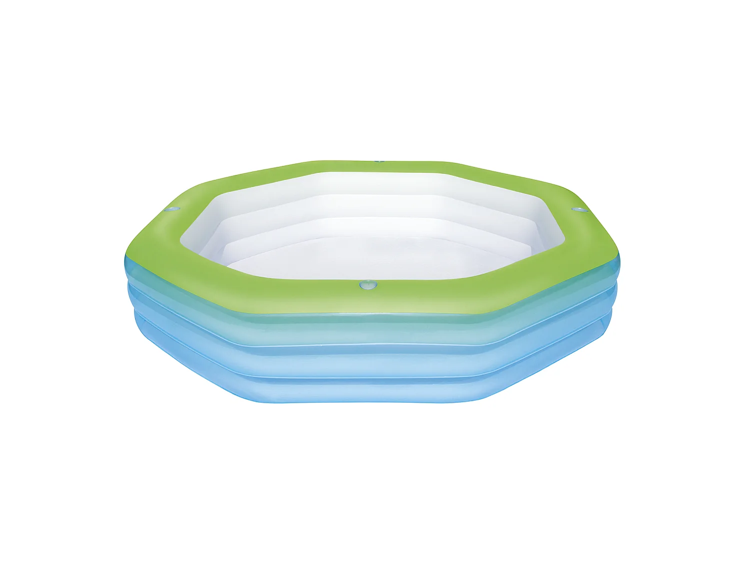Piscina Hinchable Autoportante Infantil Bestway 250x250x51 cm 4 Posavasos Diseño Deluxe Octagon Family Rápida Instalación