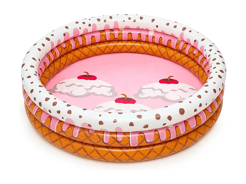 Piscina Hinchable Autoportante Infantil Bestway 160x38 cm Diseño Helado Rápida Instalación Mayores de 2 Años