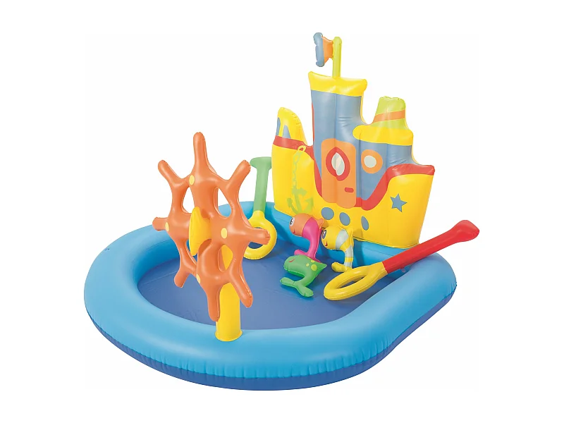 Piscine Hors-sol Gonflable pour Enfants Bestway Bateau Remorqueur 140x130x104 cm