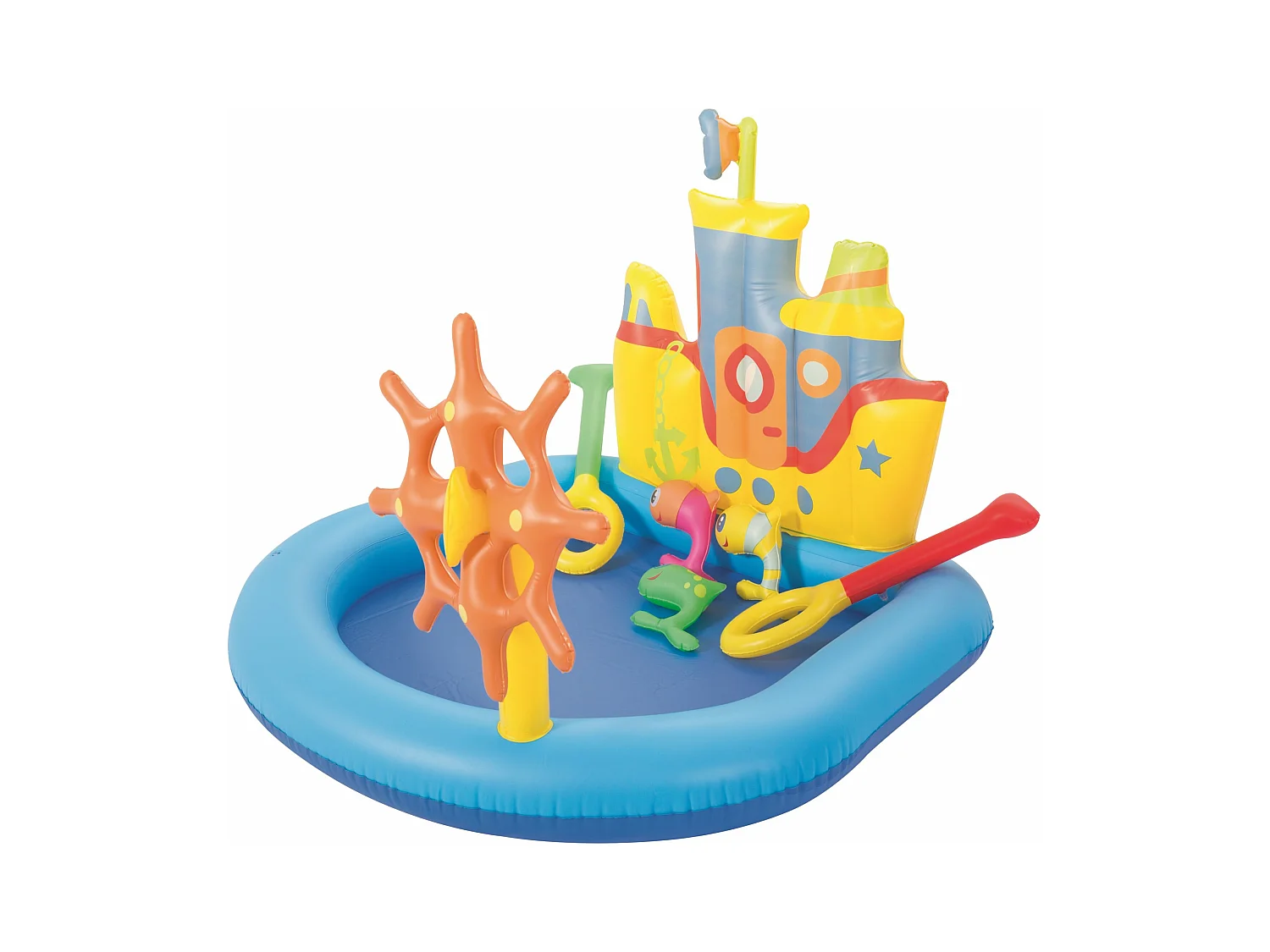 Piscine Hors-sol Gonflable pour Enfants Bestway Bateau Remorqueur 140x130x104 cm