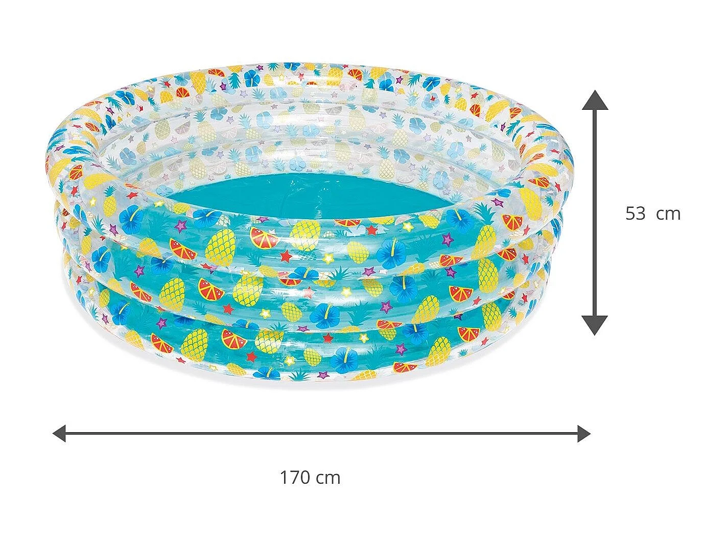 Piscine Gonflable pour Enfants Bestway Transparent Tropical Play 170x53 cm