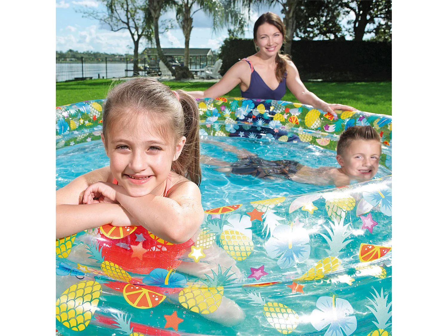 Piscine Gonflable pour Enfants Bestway Transparent Tropical Play 170x53 cm