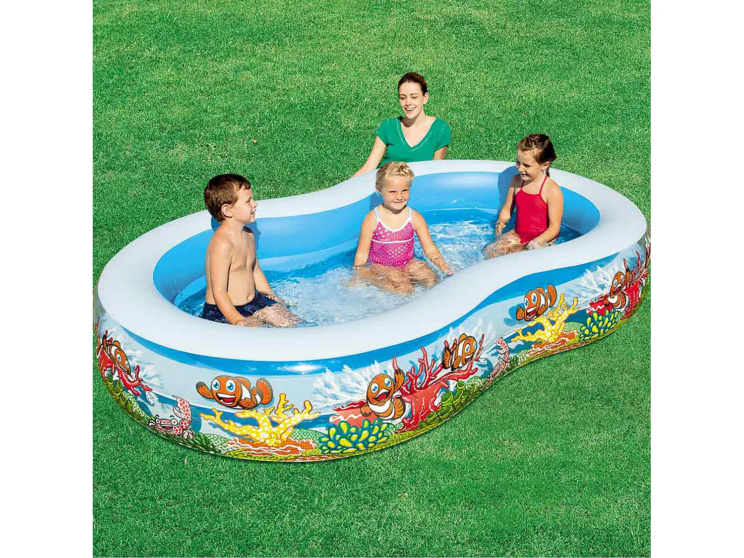 Piscine Gonflable Pour Enfants Bestway Fond Marins 262x157x46 cm