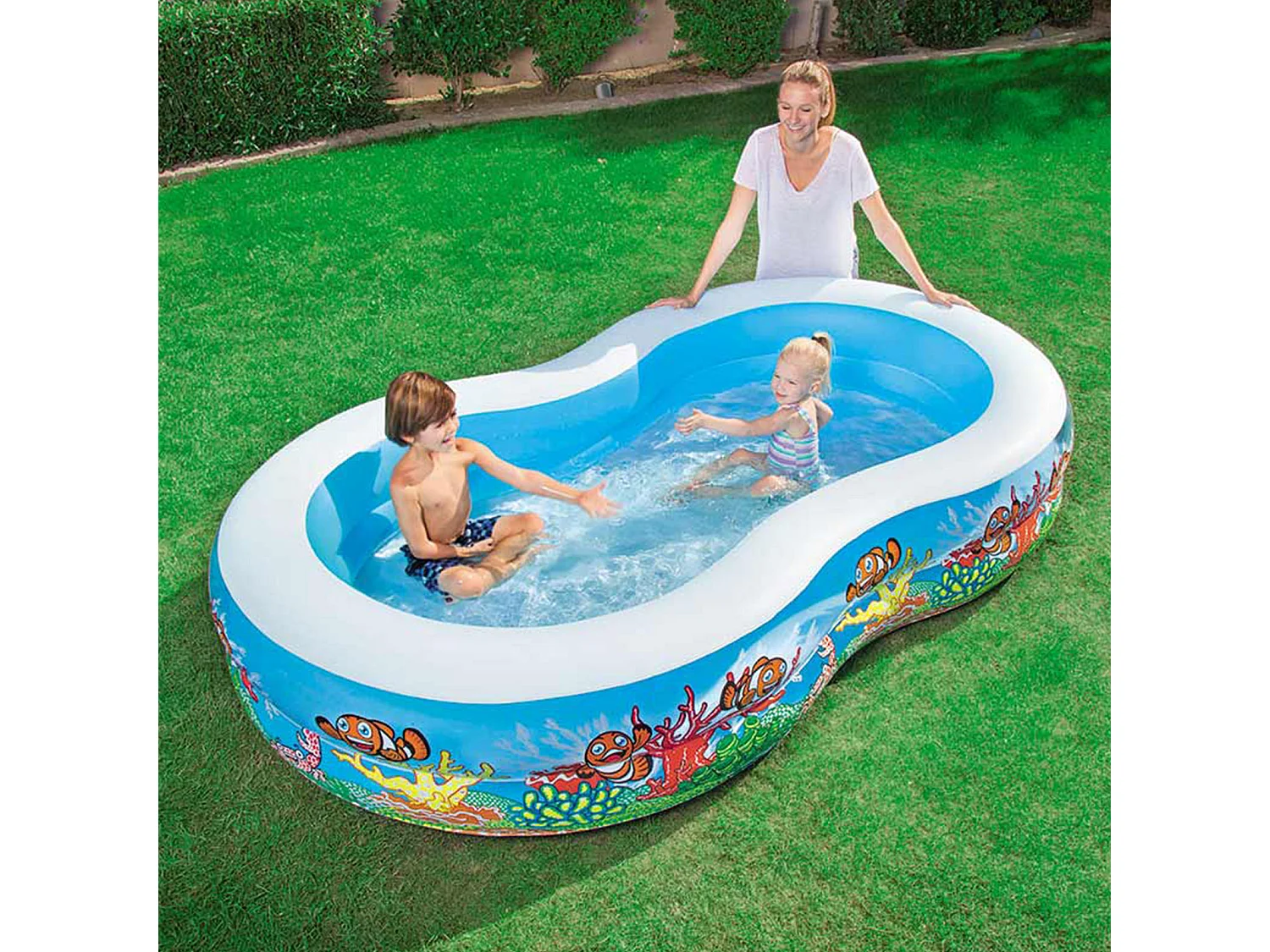 Piscine Gonflable Pour Enfants Bestway Fond Marins 262x157x46 cm