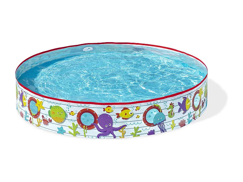 Piscina Hinchable Autoportante Infantil Bestway 122x25 cm Diseño Fondo del Mar Rápida Instalación Edad Mayores de 2 Años