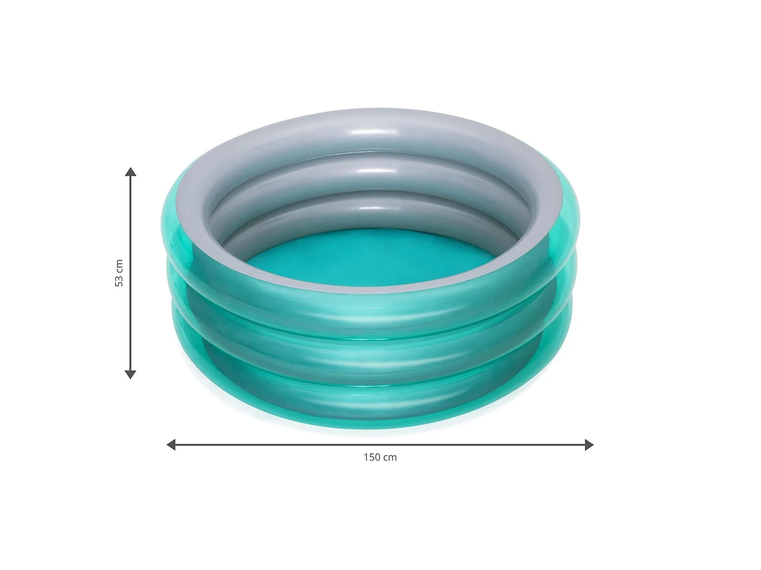 Piscine Gonflable pour Enfants Bestway Big Metallic 3-Ring Pool 150x53 cm