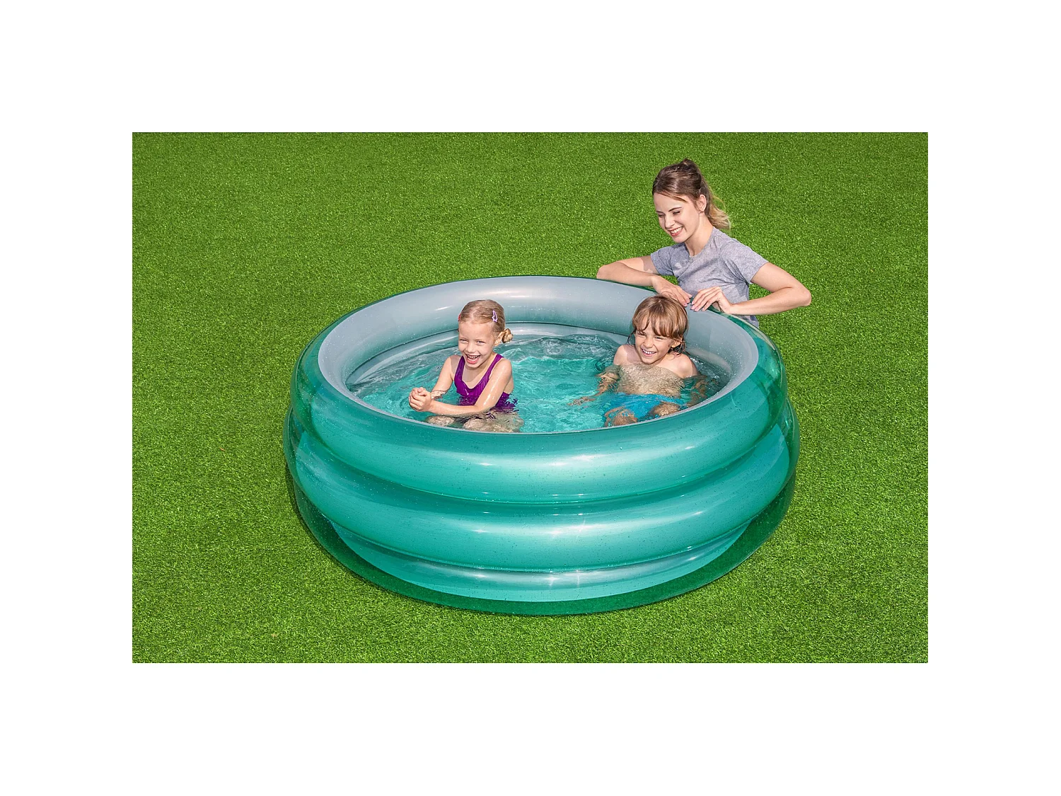 Piscine Gonflable pour Enfants Bestway Big Metallic 3-Ring Pool 150x53 cm