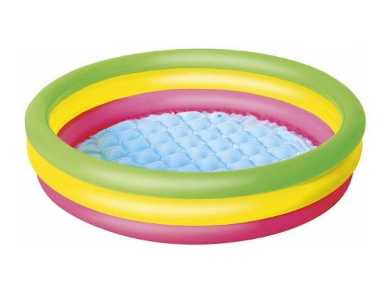 vente unique Pataugeoire ronde - 3 boudins - D 102 cm x H 25 cm - Arc-en-ciel