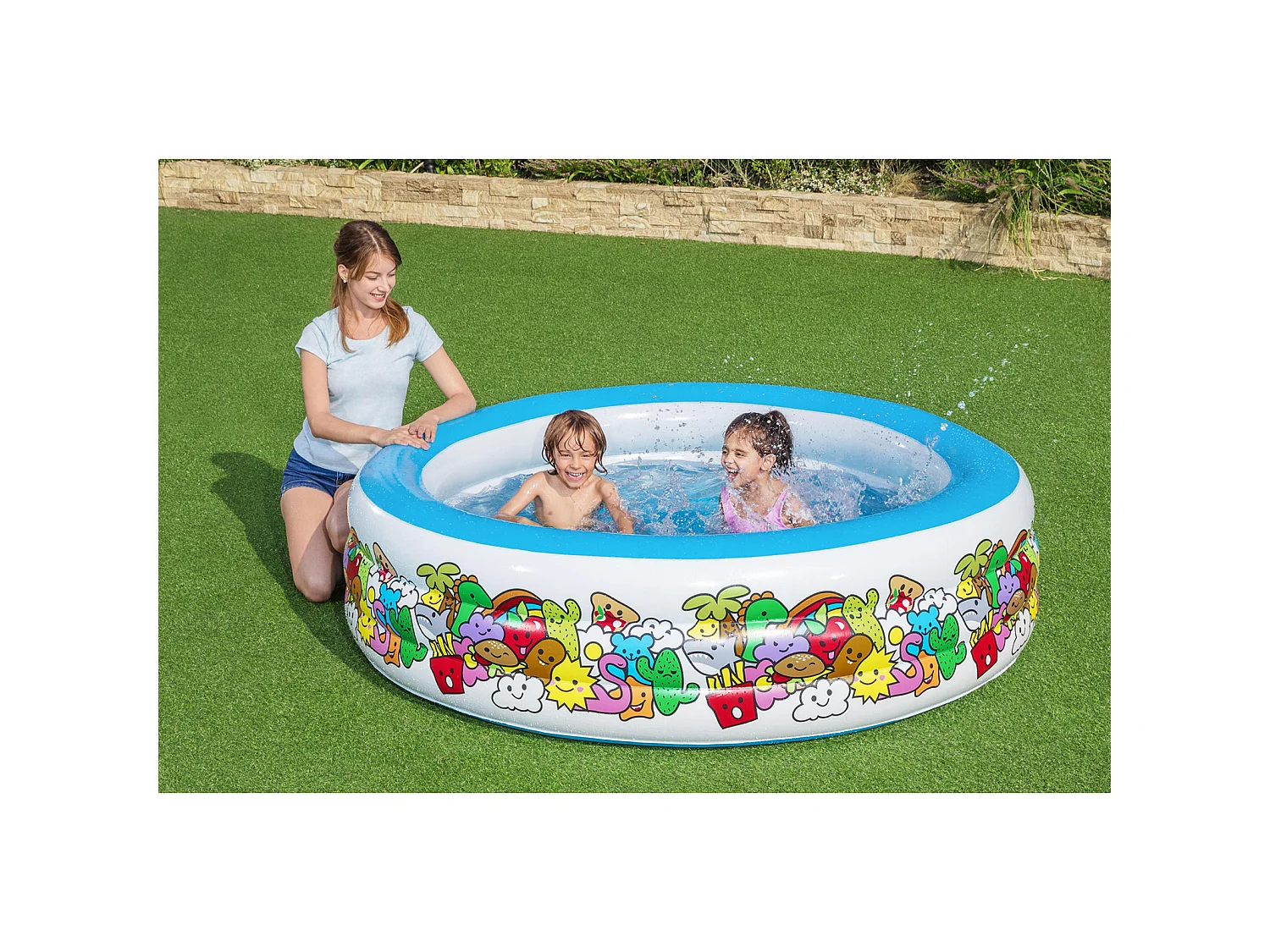 Piscine Gonflable pour Enfants Bestway Animaux de Couleurs 193x53 cm