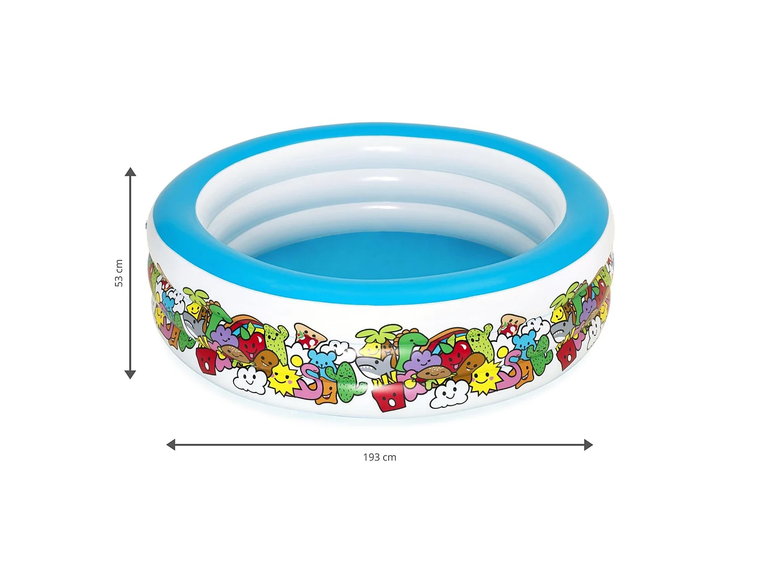 Piscine Gonflable pour Enfants Bestway Animaux de Couleurs 193x53 cm