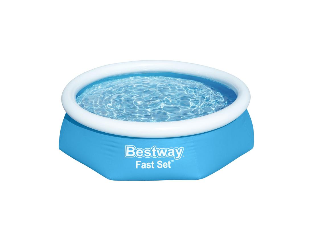 vente unique Piscine Gonflable pour Enfants Bestway Fast Set Ø244x61 cm Épurateur à Cartouche 1.249 l/h Bleu