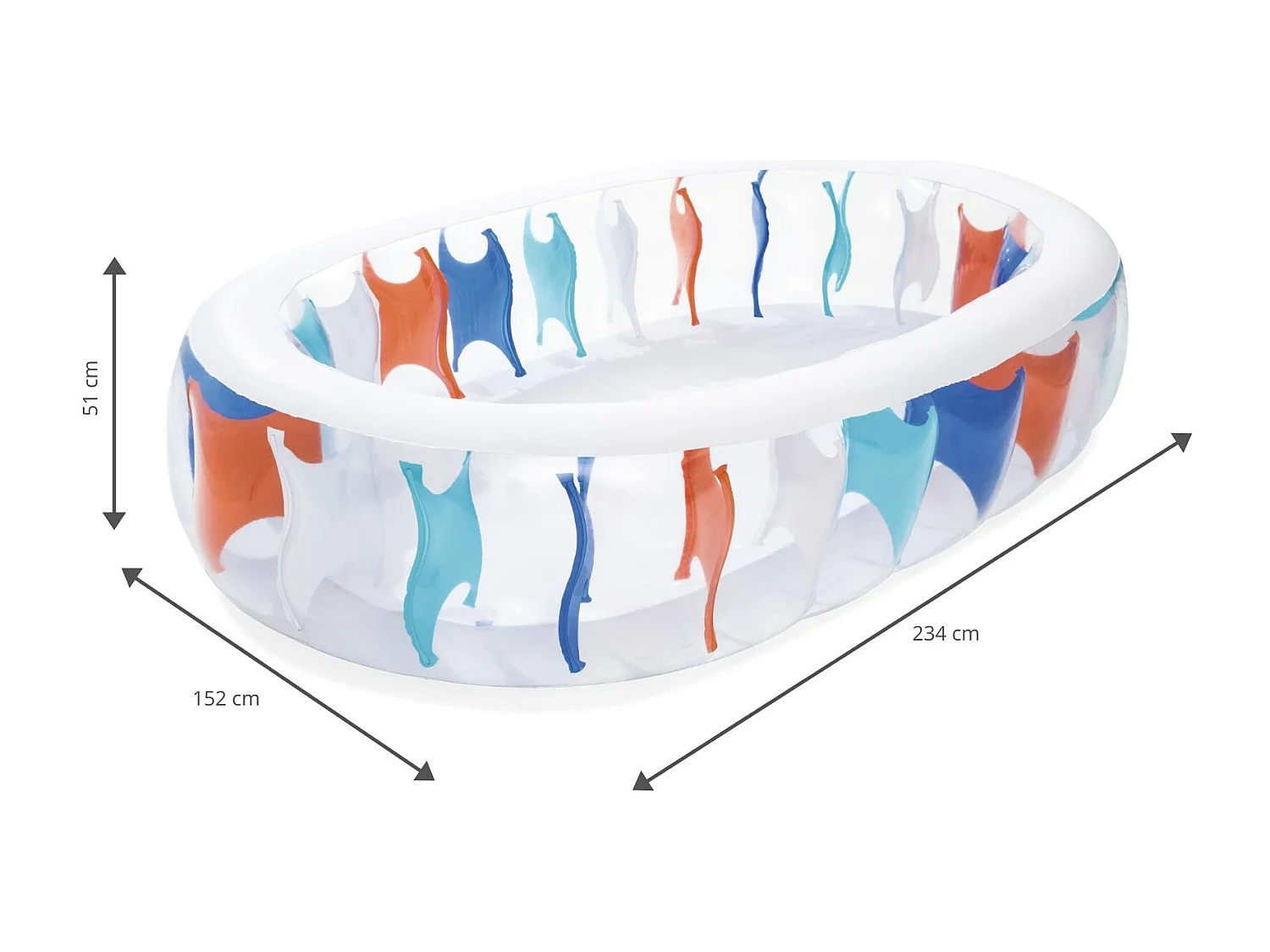 Piscine Gonflable pour Enfants Bestway Couleurs 234x152x51 cm