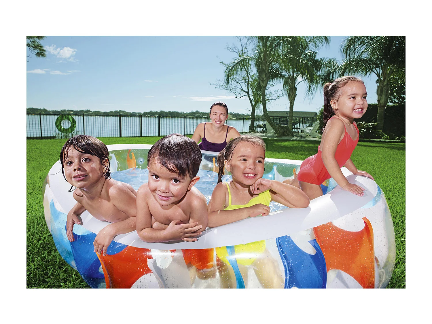 Piscine Gonflable pour Enfants Bestway Couleurs 234x152x51 cm