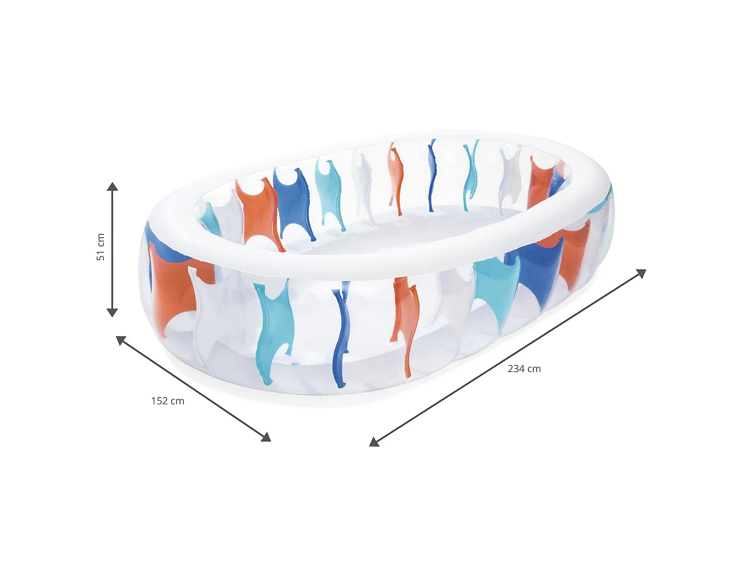 Piscine Gonflable pour Enfants Bestway Couleurs 234x152x51 cm