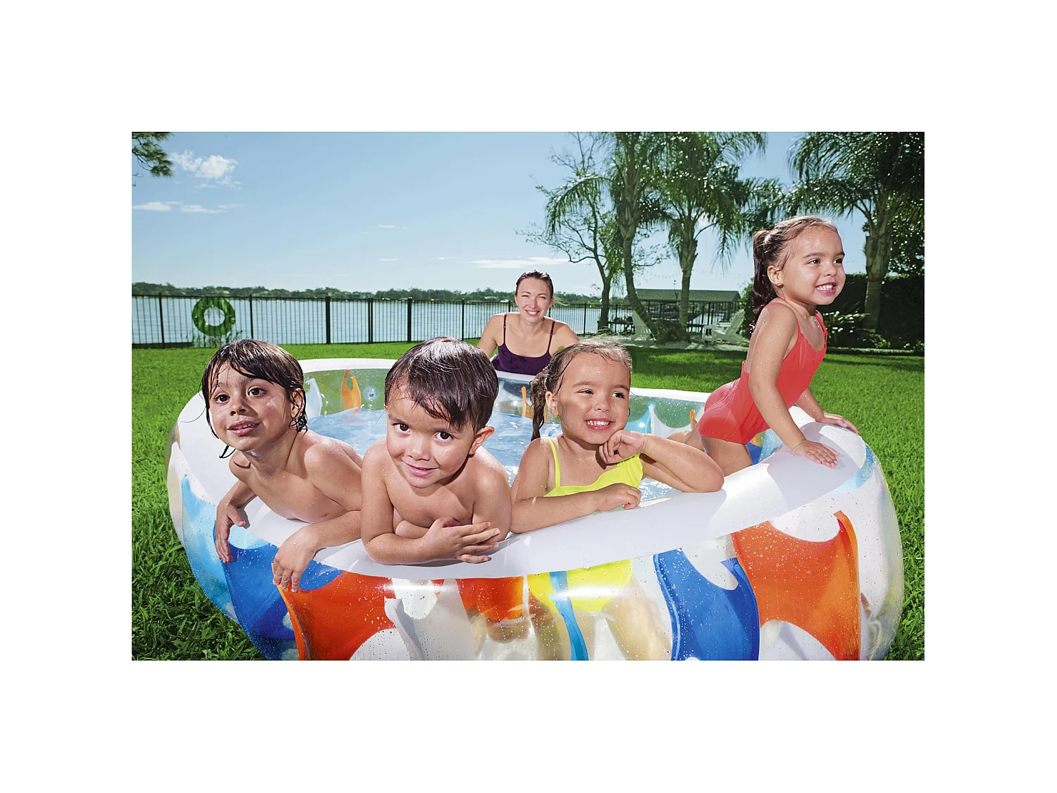 Piscine Gonflable pour Enfants Bestway Couleurs 234x152x51 cm
