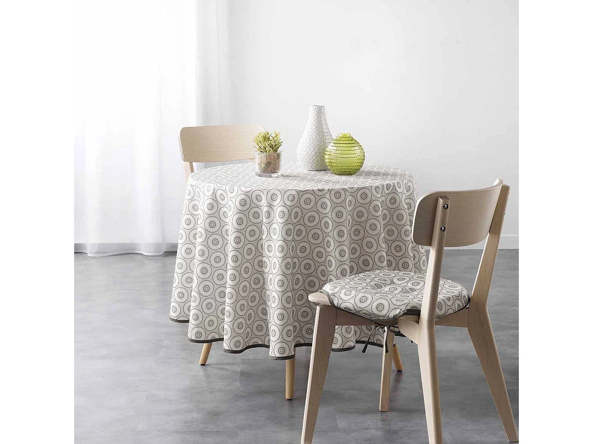 Nappe Antitache Imprimée "Salto" 180cm Naturel