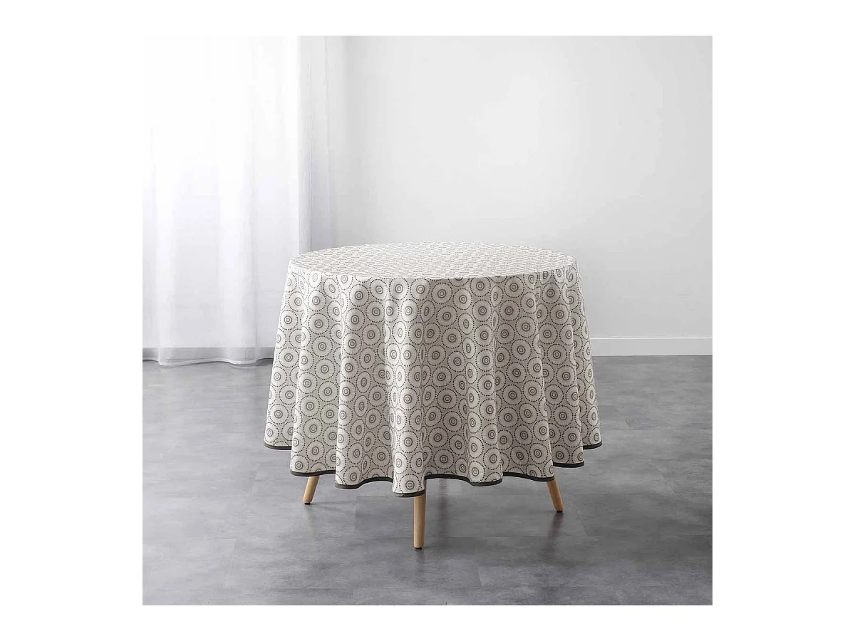 Nappe Antitache Imprimée "Salto" 180cm Naturel