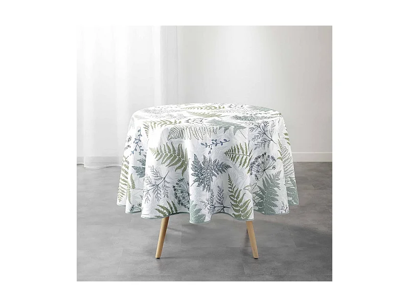 Nappe Ronde Imprimée "Melisandre" 180cm Vert