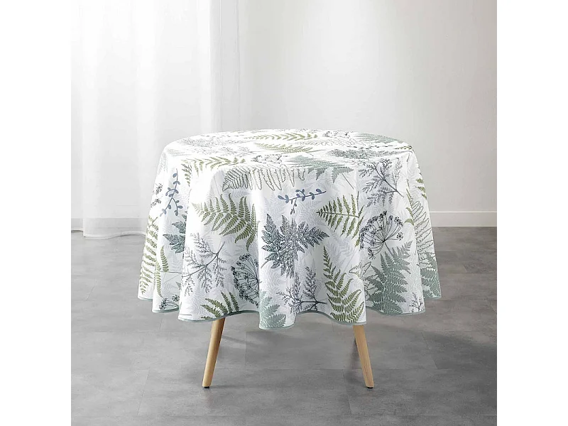 Nappe Ronde Imprimée "Melisandre" 180cm Vert