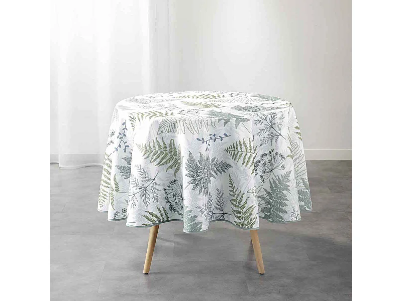 Nappe Ronde Imprimée "Melisandre" 180cm Vert