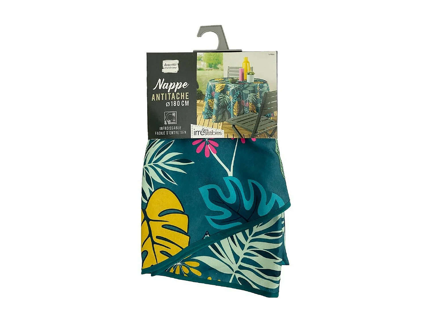 Nappe Antitache Imprimée "Lilidae" 180cm Vert