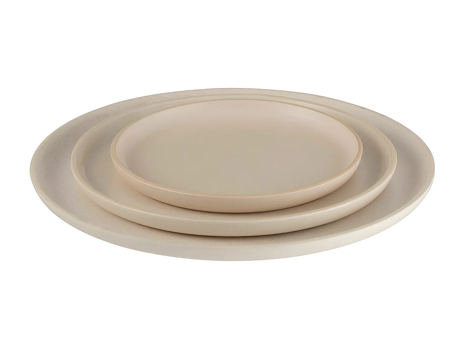 Assiette Plate en Céramique "Marie" 33cm Crème