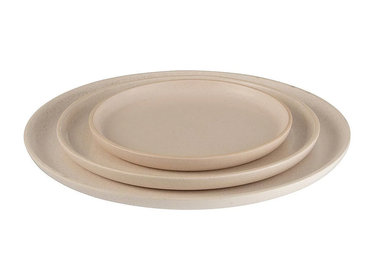 Assiette Plate en Céramique "Marie" 33cm Crème