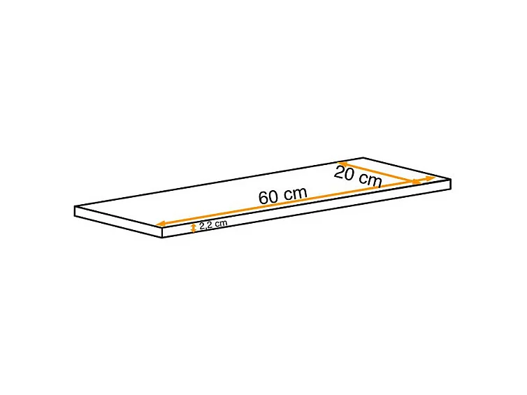 Étagère Murale Design "Switch" 60cm Blanc