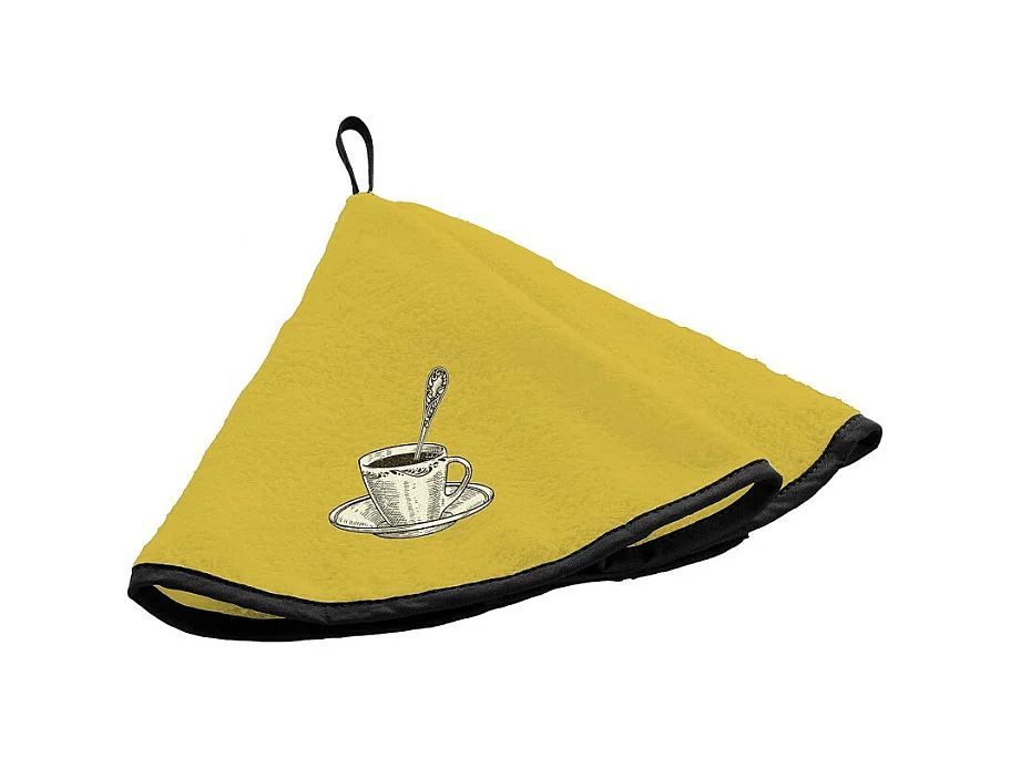 Essuie-Main en Éponge "Tasse" 60cm Jaune