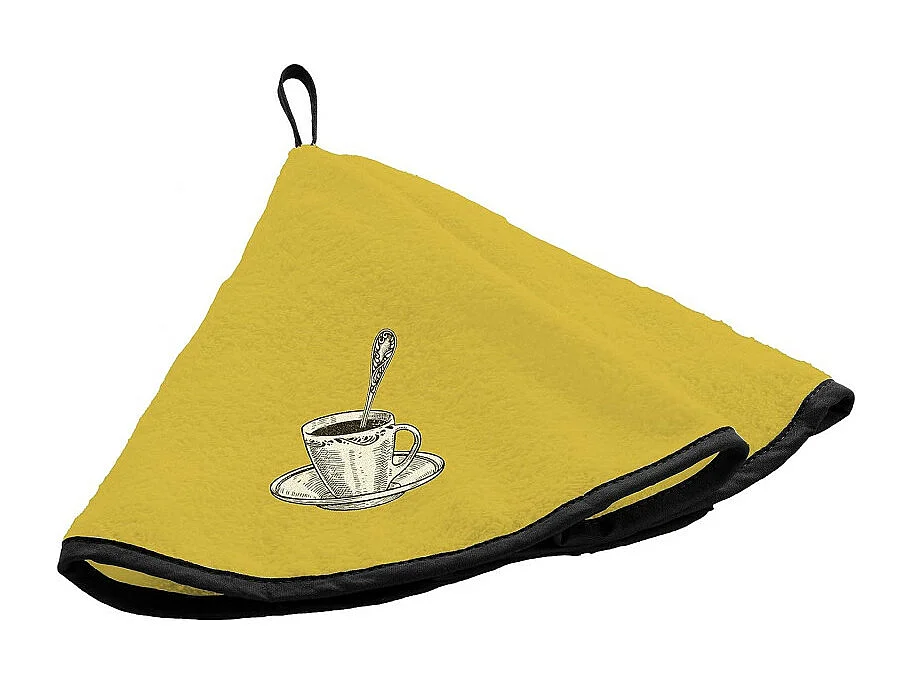 Essuie-Main en Éponge "Tasse" 60cm Jaune