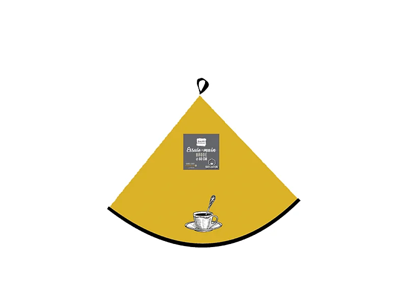 Essuie-Main en Éponge "Tasse" 60cm Jaune