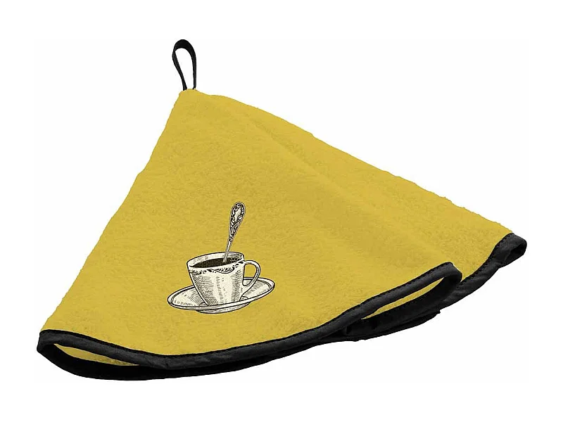 Essuie-Main en Éponge "Tasse" 60cm Jaune