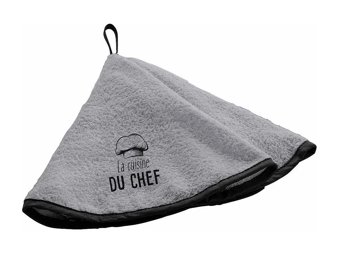 Essuie-Main en Éponge "Toque" 60cm Gris