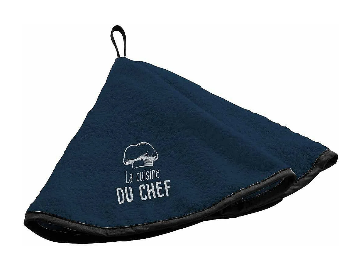 Essuie-Main en Éponge "Toque" 60cm Bleu Marine