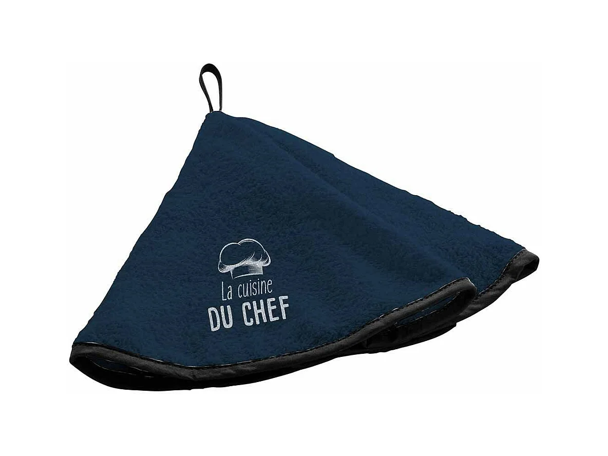 Essuie-Main en Éponge "Toque" 60cm Bleu Marine