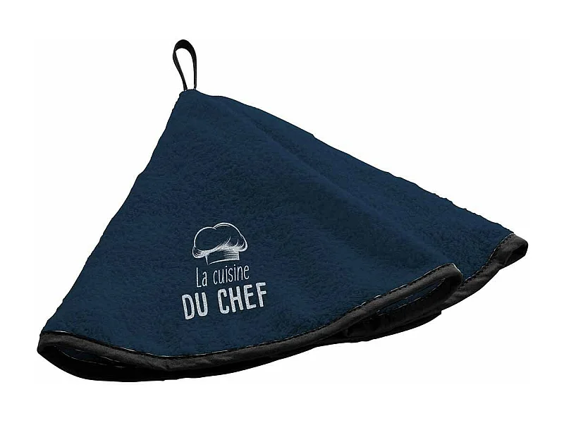 Essuie-Main en Éponge "Toque" 60cm Bleu Marine